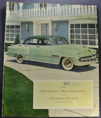 1954 DeSoto Large Catalog Brochure FireDome V-8 Powermaster 6 Original 54 - Image 1 of 4