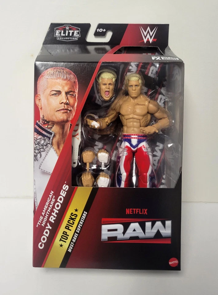 Netflix Embalaje Crudo Cody Rhodes WWE Elite Top Picks 2025 Wave 4 Lucha Libre Foto 1 de 3
