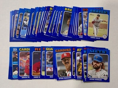 2024 Topps Heritage High Number DARK BLUE PARALLEL 61 Card Lot Rookie RC Stars - Image 1 of 2