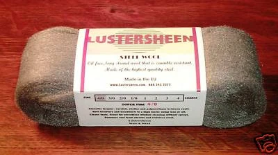 Lustersheen Oil Free Steel Wool 3.5 Oz Skein Grade 3/0 (Extra Fine Finish Grade)