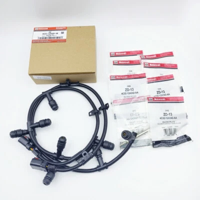Motorcraft ZD13 glow plug & Harness Kit For 04-10 Ford F250 6.0L Powerstroke - Image 1 of 4