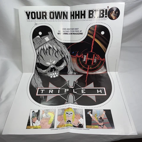 Wrestling Poster Triple H HHH Your Own Bib 21x16 Inches WWE Magazine Cover