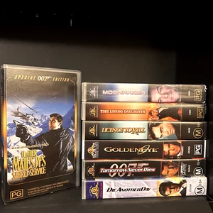 007 James Bond VHS Bundle Bulk Sale Small Case GC No SSS - Picture 1 of 23