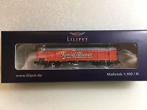 Liliput L265660 N Four Axel Private Wagon Konig Pilsener DB EP IV New T48 Post - Foto 1 di 4