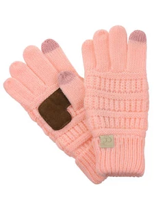 C.C. Kids' Children's Cable Knit Warm Anti-Slip Touchscreen Texting CC Gloves - Picture 1 of 60