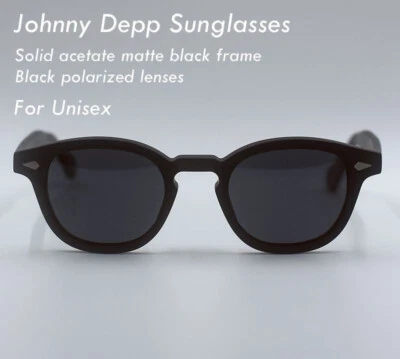 2025 Nuevas Gafas Negras Hombres Negro Gafas de Sol Polarizadas Clásicas J Depp Gafas Foto 1 de 4