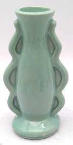 Vintage Shawnee Green Bud Vase Handles USA - Picture 1 of 11