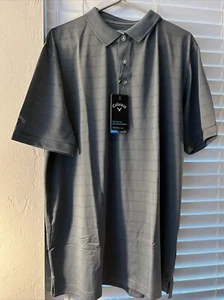 Callaway Men's  Opti-Dri Performance Golf Polo Shirt L Grey Vent NWT - Picture 1 of 6