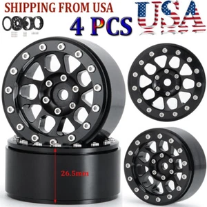4PCS 1.9" Metal Beadlock Wheel Rim for 1/10 RC Axial SCX10 TRX-4 D90 90046 90047 - Picture 1 of 12
