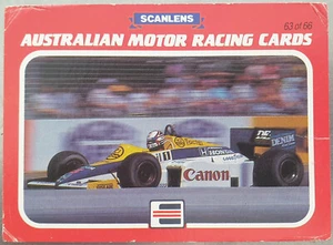 1986 Scanlens Australian Motor Racing Nigel Mansell Card #63 Vintage Collectible - Picture 1 of 2