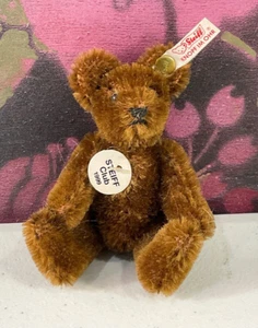Oso de peluche Steiff Club Member Gift 1999 marrón mohair 3,5 pulgadas - Imagen 1 de 8