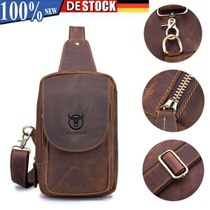 Herren Schultertasche Leder Umhängetasche Gürteltasche Bauchtasche Hüfttasche DE - Bild 1 von 13