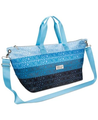 Moschino Fragrance Duffel Bag Weekender Travel Tote Bag Blue Logo NWT - Image 1 of 4