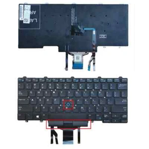Dell Latitude E5490 E5480 E7480 tastiera 0D19TR con retroilluminazione e punto - layout USA - Foto 1 di 2