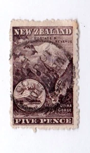 New Zealand stamp #114, used, wmk 61, violet brown, SCV $37.50-FREE SHIPPING!! - Picture 1 of 1