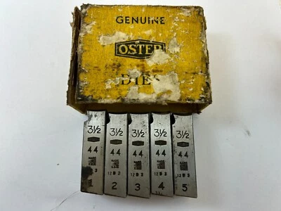 3-1/2" BSP Pipe - Oster 44 Dies - Set of 5 - British Made - Threading Diehead - Image 1 of 4