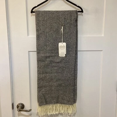 VILLA FIRENZE COLLECTION CINZA MISTURA DE LÃ ESPINHA DE PEIXE COBERTOR OVERSIZED - Imagem 1 de 4