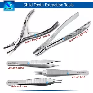 Herramientas de extracción dental premium cirugía oral niños pinzas dentales Fig-1 - Imagen 1 de 6