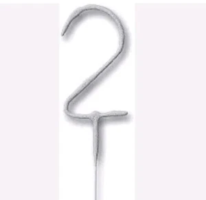 einzigartige Partykerzen Unikat silber Nummer 2 Tortenwunderze - Bild 1 von 1