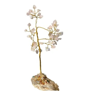 Crystal Tree Rose Quartz Medium size Gemstone Decor Energy Natural Alternative - Picture 1 of 5