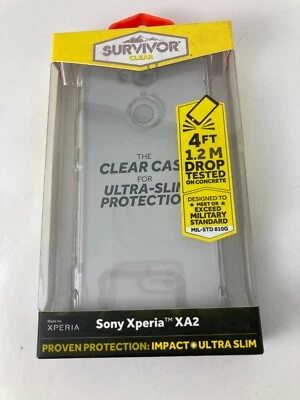 Funda delgada de protección contra impactos Griffin Survivor para Sony Xperia XA2 - Transparente Foto 1 de 4