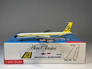 Aeroclassics 1:400 Malaysia & Singapore Boeing 707-320 9M-AQB AC9MAQB - Picture 1 of 2