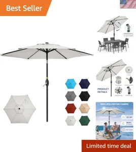 Versatile 7.5' Beach and Patio Umbrella - Waterproof, UV Resistant & Adjustable - Picture 1 of 11
