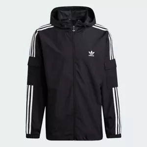Giacca a vento Adidas Originals da uomo 3 strisce Adicolor nera TAGLIA:S - Foto 1 di 19
