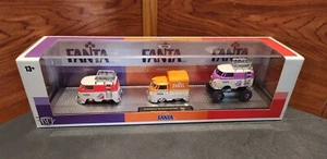 NEW 2023 M2 MACHINES 1960 VW VAN, 1960 VW PICKUP, 1960 VW 4X4 VAN W/CASE - Picture 1 of 12