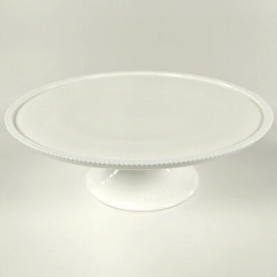 Hearth and Hand Magnolia - White Milk Glass Short Cake Stand Dessert Pedestal - Image 1 of 4
