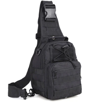 Mochila táctica para hombre Bolso de hombro Molle Viaje Pecho Paquete Aire libre Senderismo Foto 1 de 4