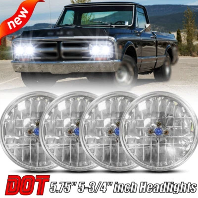 Faros halógenos Fit GMC C15/C1500 C25/C2500 C35/C3500 Pickup 5,75" 5-3/4" Foto 1 de 4