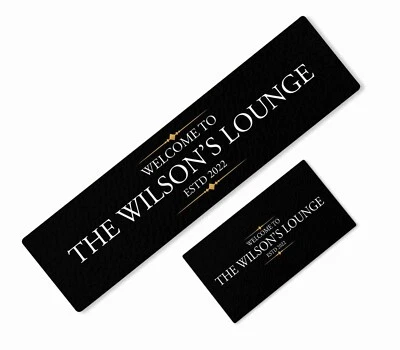 Personalised Bar Runner Any Text Beer Mat Ideal Home Pub Cafe Occasion 287 - Image 1 of 4