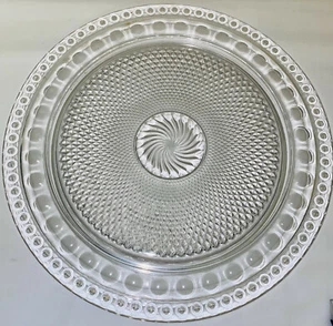 Imperial CAPE COD CRYSTAL 13" BIRTHDAY CAKE PLATE #1 *#160/72* - Picture 1 of 1