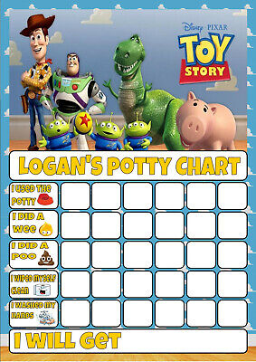 Toy Story Personalised Potty / Toilet Training Reward Chart & 200 Stickers • 2.97£