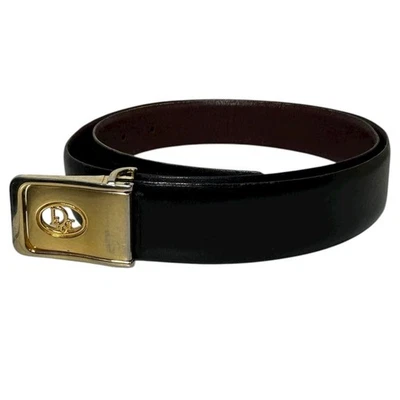 Vintage Christian Dior Leather Belt | Leather Reversible Black / Brown 100CM - Image 1 of 4