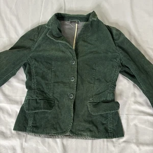 Giacca blazer Weekend Max Mara in velluto a coste verde taglia 8 - Foto 1 di 11