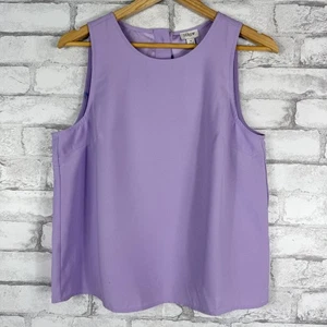 J.CREW FACTORY NWD Marine Salt Purple Sleeveless Button-back Shell SMALL BY429 - Picture 1 of 9