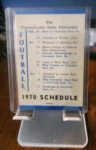 1970 PENN STATE PENN ST NITTANY LIONS FOOTBALL SCHEDULE W/ TICKET PRICES - Imagen 1 de 2