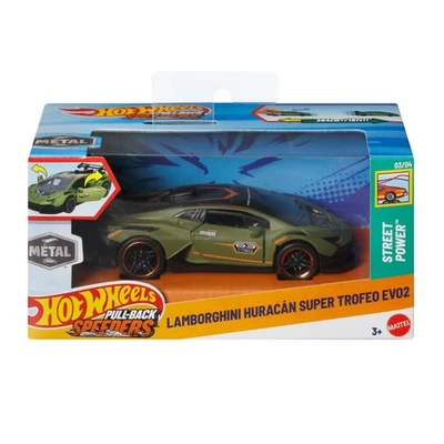Hot Wheels Pull-Back Speeders - Lamborghini Huracán, Bronco, Baja Truck, more.. - Image 1 of 4