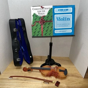 American Girl Violin Set W/Bow, Rosin, Case, Books & Stand For 18” Dolls-LikeNew - Picture 1 of 6