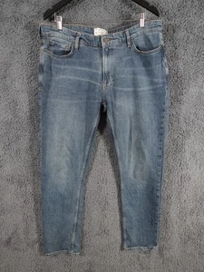 Fat Face Jeans Mens W36 L31 Blue Denim Slim Tapered Cotton Comfort Pockets Zip - Picture 1 of 7