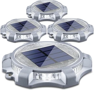 SIEDiNLAR Solar Terrassenleuchten Außen 2 4er Pack, kaltweiß & warm - Bild 1 von 5