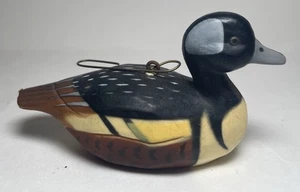 Señuelo de pato mallardo miniatura vintage colgante adorno de árbol de Navidad - Imagen 1 de 6