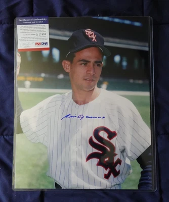 Luis Aparicio Chicago White Sox Baseball Autographed Brace 11x14 Photo PSA COA - Image 1 of 3