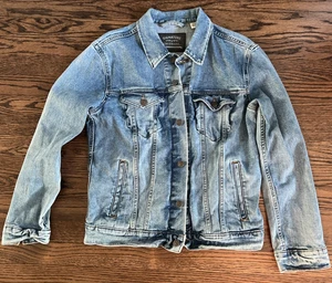 Levi Strauss Signature Jeansjacke Größe SMALL Blau Medium Wash Denim Mantel - Bild 1 von 11