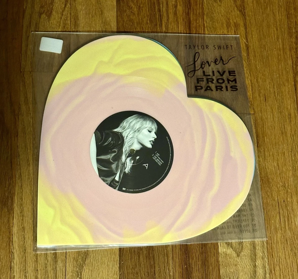 Taylor Swift 'Lover' Live From Paris Heart Shaped Vinyl New and Sealed - Image 1 of 1
