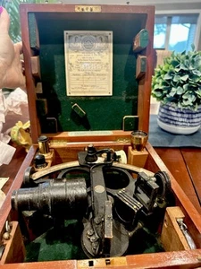 WWII 1943 Husun Sextant by Henry Hughes & Son – Boxed w/ Docs & Accessories - Picture 1 of 19