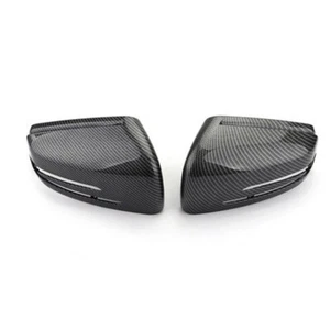 2xFor Benz S Class S350 S500 S600 2009-13 Rearview Mirror Carbon Fiber ABS Cover - Bild 1 von 1