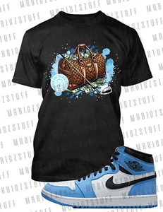 Money Bag Tee Shirt J1 Golf University Blue Graphic StreetHip Pro Club Shaka T - Picture 1 of 9